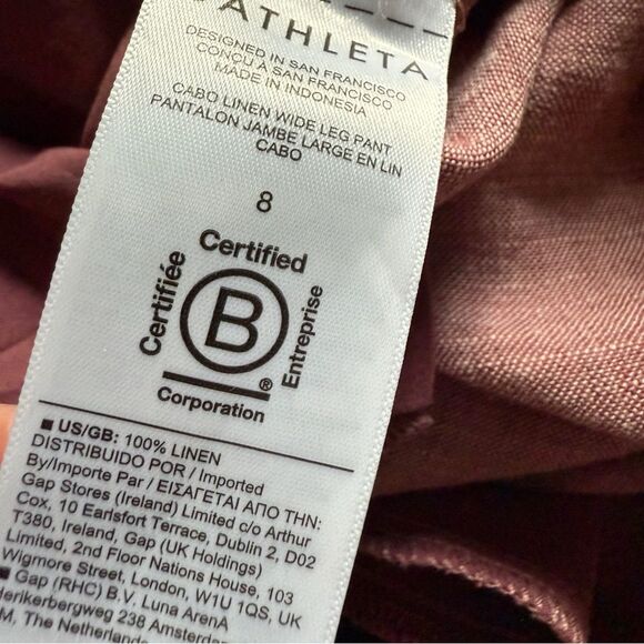 Athleta linen Cabo wide leg pants - Picture 5 of 5